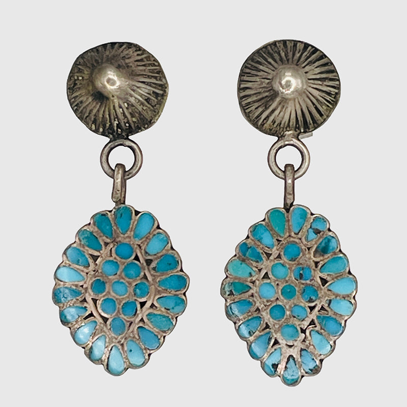 1940's Dishta Family Zuni Earrings #1059