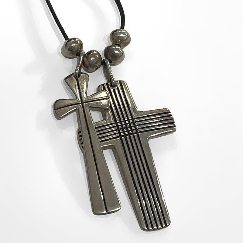 Double Cross Necklace by Cippy CrazyHorse #1158