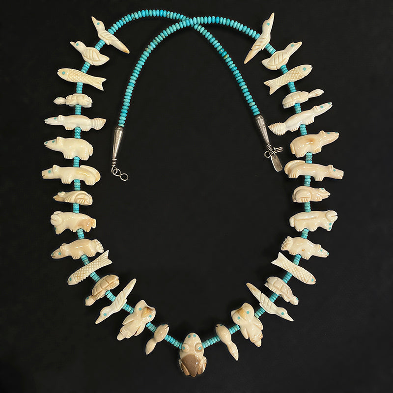 Jumbo Ivory Fetish Necklace by Pete and Dinah Gaspar #1161
