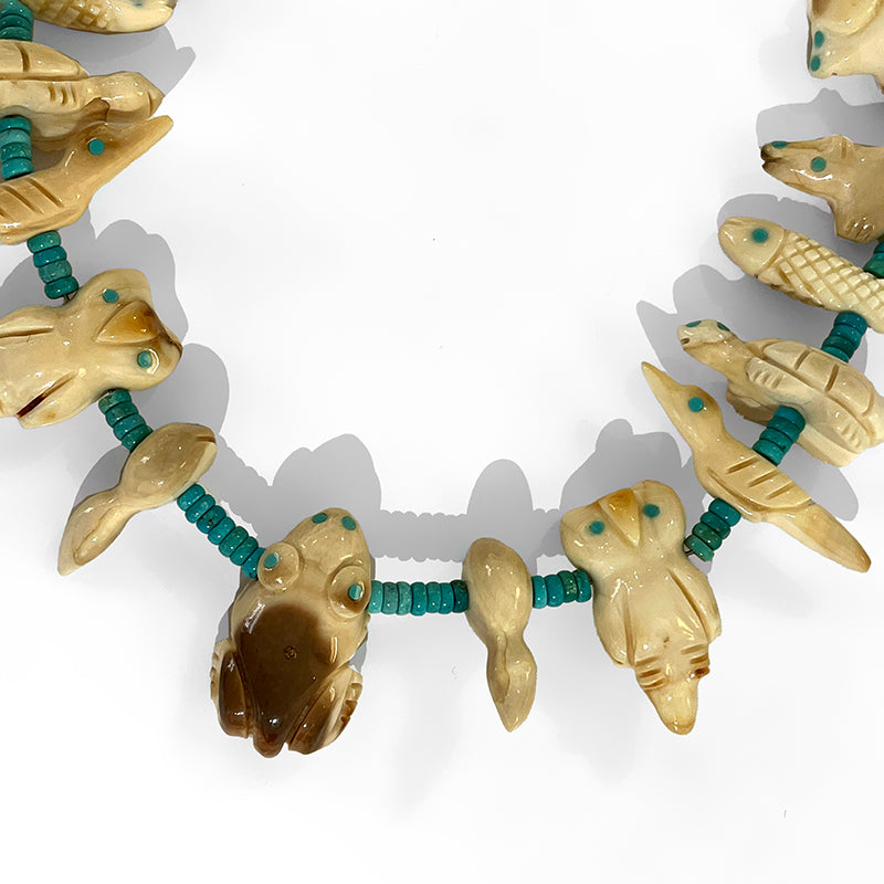 Jumbo Ivory Fetish Necklace by Pete and Dinah Gaspar #1161