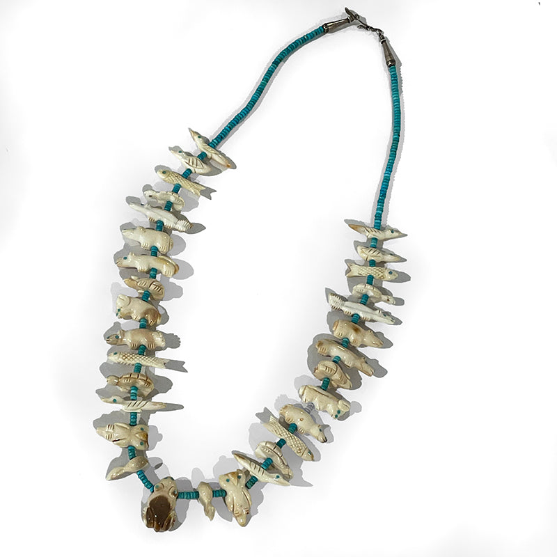 Jumbo Ivory Fetish Necklace by Pete and Dinah Gaspar #1161