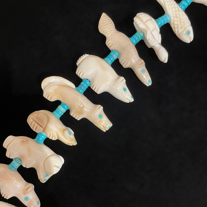 Jumbo Ivory Fetish Necklace by Pete and Dinah Gaspar #1161