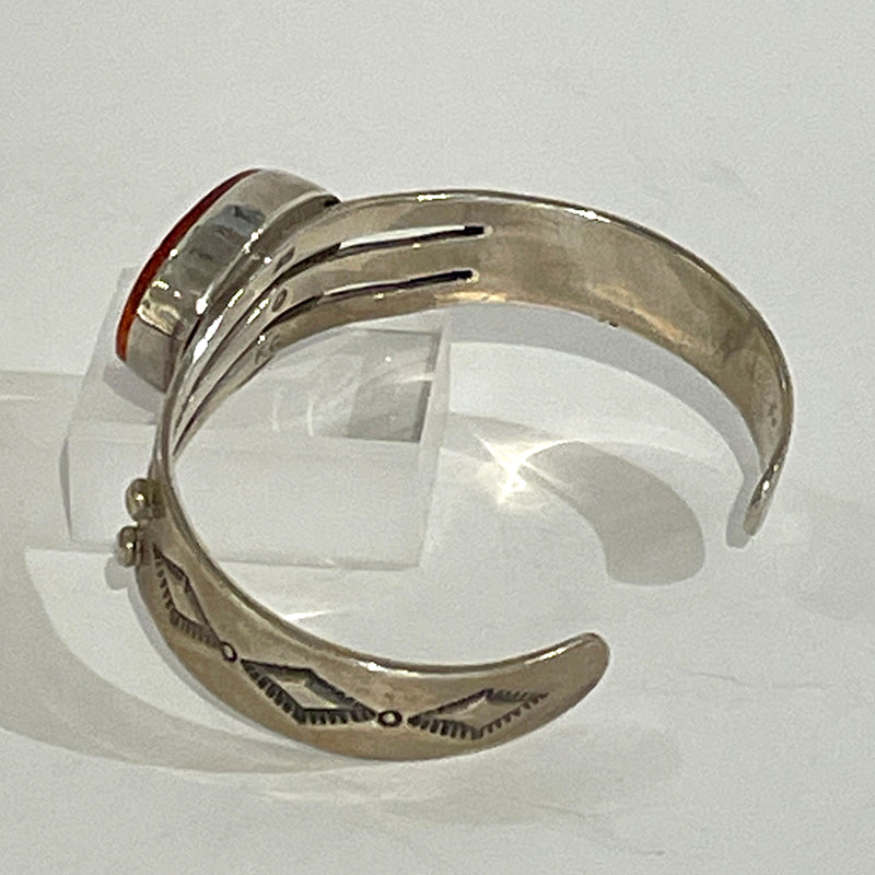 Apple Coral and Sterling Cuff #1169