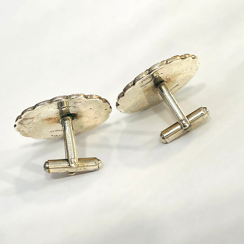 Highly Polished Sterling Silver Cufflinks Designed by Christian Wolf #1174