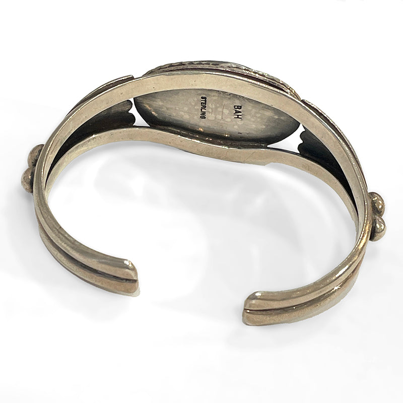 Turquoise and Sterling Silver Cuff by Bah Hayes #1222