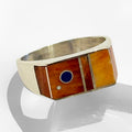 Spiny Oyster Inlay Ring by Veronica Benally #1294