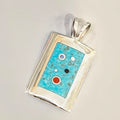 Turquoise and Sterling Inlay Pendant by Veronica Benally #1327