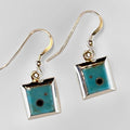 Turquoise Inlay Earrings by Veronica Benally #1331