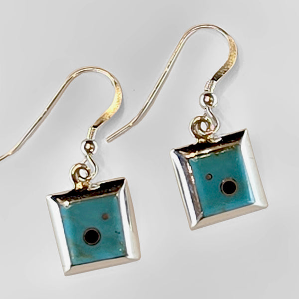 Turquoise Inlay Earrings by Veronica Benally #1331