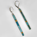 Turquoise Inlay "Stick" Earrings by Veronica Benally #1336