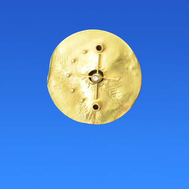 Gold "Shield" Pin with Diamond Accent by Lee Phillips #383-633