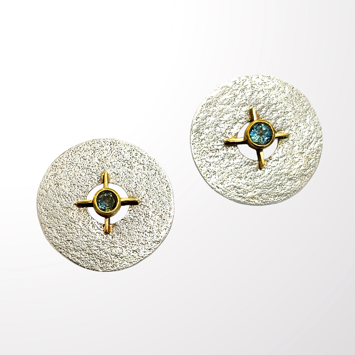 Blue Topaz Earrings by Lee Phillips #408-1125