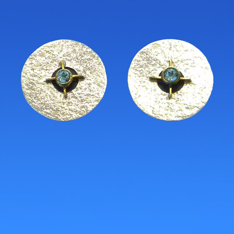 Blue Topaz Earrings by Lee Phillips #408-1125
