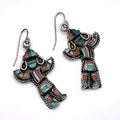 Vintage Zuni Rainbow God Earrings #747