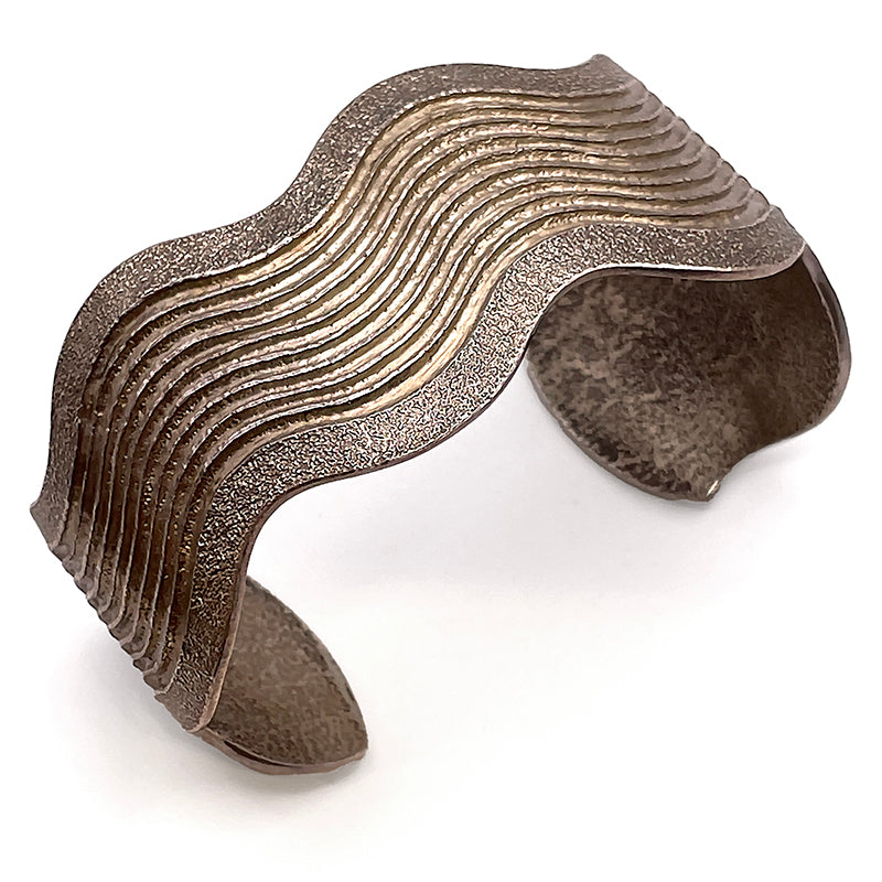 Rippling Water Tufa Cast Cuff by Boyd Tsosie #762