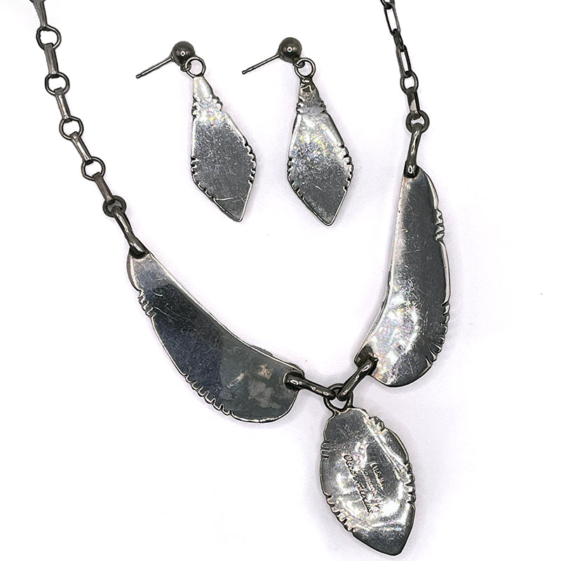 Navajo Necklace and Earring Set by Oscar Alexis #767