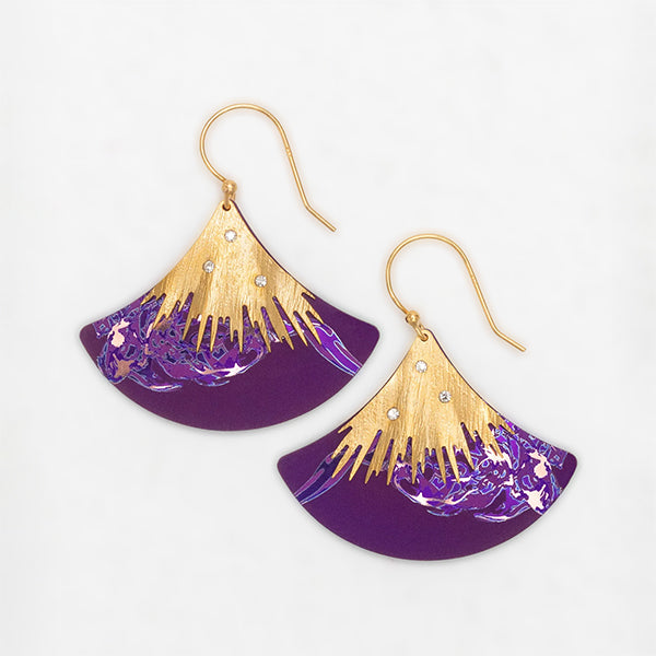 Aster Earrings-Plum