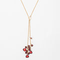 Gala Lariat Necklace-Cranberry #1570