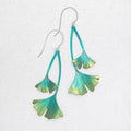Ginkgo Earrings-Green/Turquoise #1562 1563
