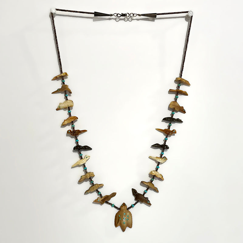 Petrified Mammoth Tusk Fetish Necklace by Lena Boone #1178