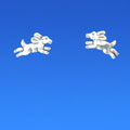 Running Dog Earrings by Russell Lee #1283